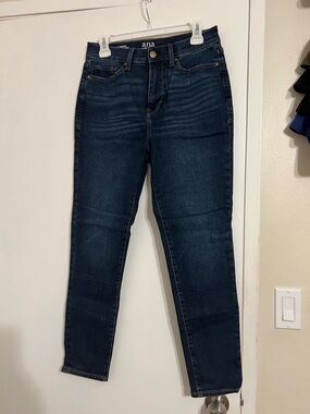 a.n.a Dark Blue Skinny Jeans - High Rise Stretch